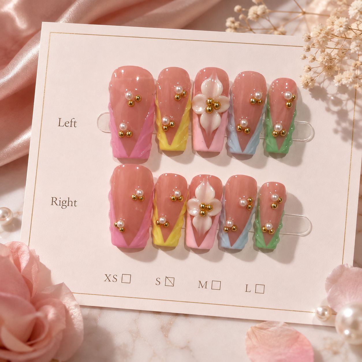 Pastel Petal Luxe press-on nail set